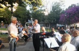 Atractivo concierto de la Banda de Música de Pergamino en la Plaza San Martín