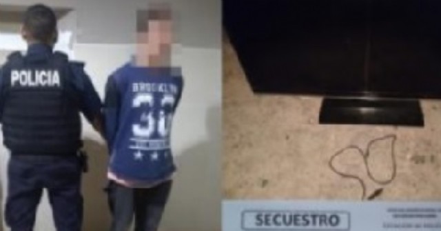 La Policía Comunal esclarece rápidamente el robo de un TV y secuestra un envoltorio con cocaína