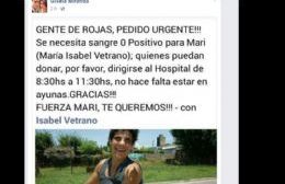 Solicitan dadores de sangre para la apreciada vecina María Isabel Vetrano