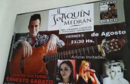 Joaquín Medrán se presenta en el Centro Cultural Ernesto Sabato