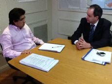 El ministro de Infraestructura bonaerense junto al intendente rojense.