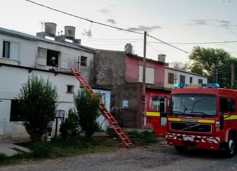 Intervención de los bomberos.