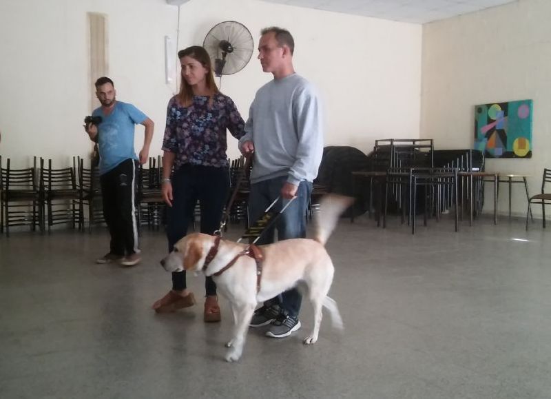 Movilizadora charla sobre la utilización de los perros guía.