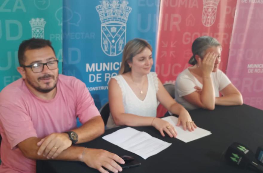 Lucas Laborde, Betsabé Corro y Marita Moisés.