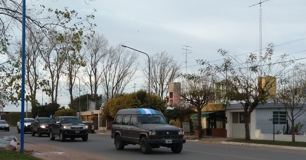 Una postal de la protesta.