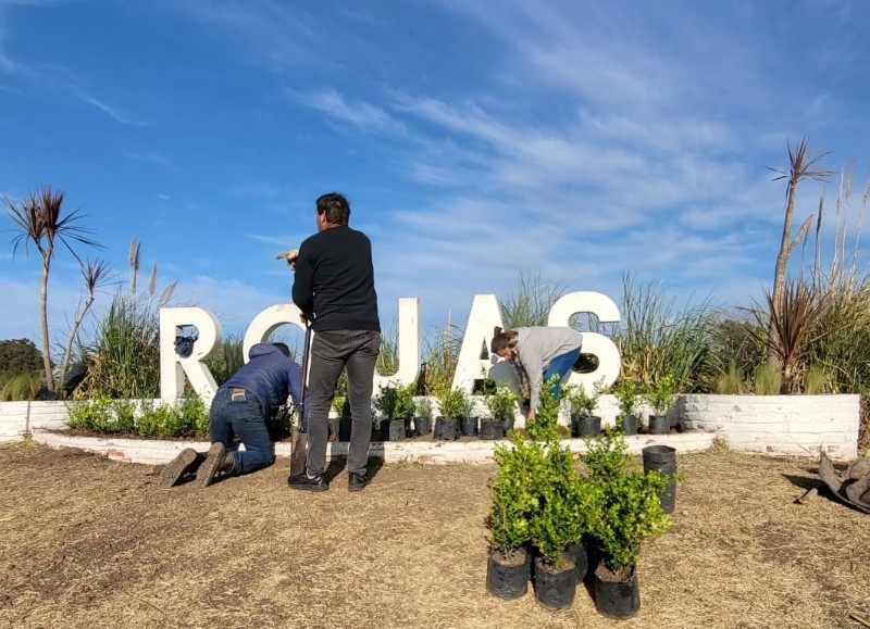 Trabajo en uno de los accesos.