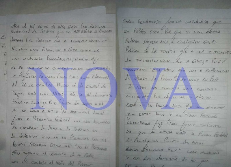 La carta en la que Preciado anuncia que se pegará la boca con el adhesivo para profundizar así su huelga de hambre. (Foto: NOVA)