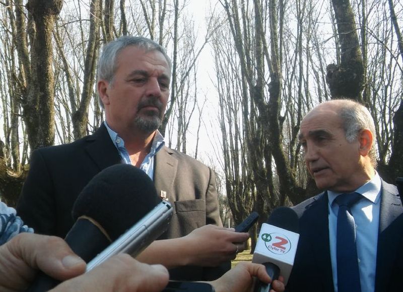 Claudio Rossi y Daniel Salvador, en ocasión de la visita de agosto del año pasado.