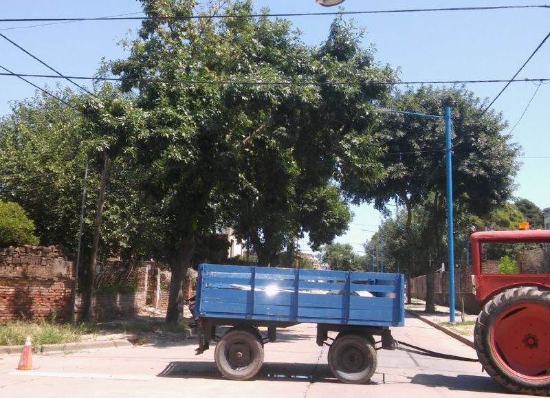 Labores sobre calle Lamadrid.