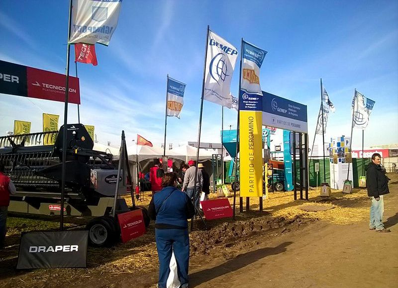 El stand institucional de Pergamino en la mega muestra de agro.