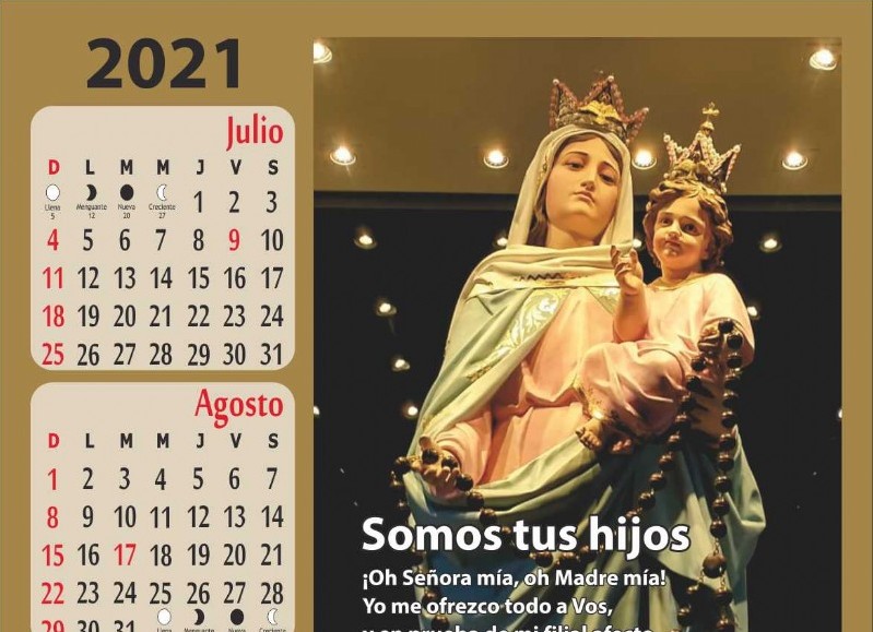 Calendarios a la venta.