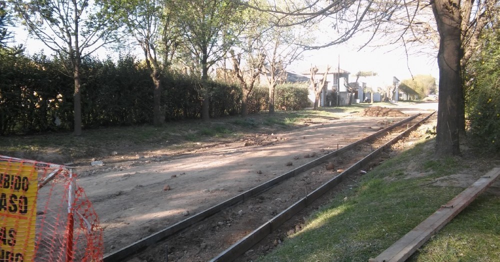 Obras de cordón cuneta.