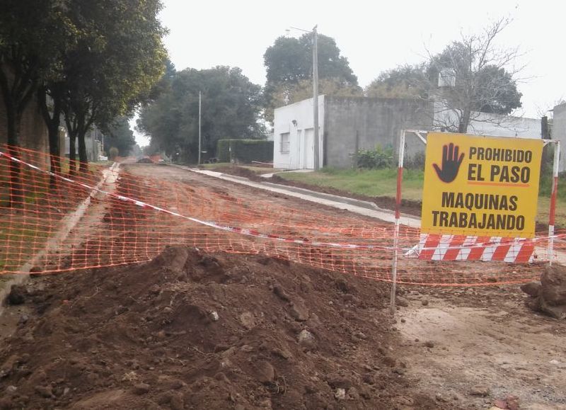 Labores en calle Martín Rodríguez.