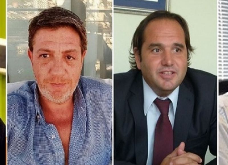 Los cuatro ex funcionarios condenados Javier Gabrielli, Vicente Griselli, Damián Itoiz y Carlos Albaqui.