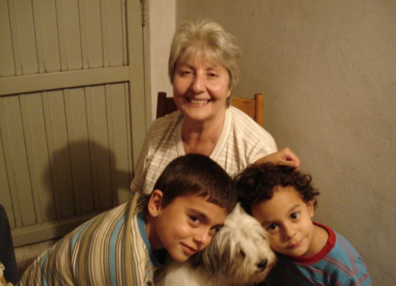 La tía Elsa y sus sobrinos Federico y Gonzalo