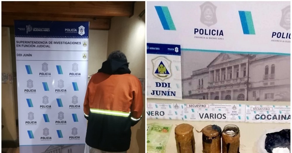 Un sujeto detenido con droga, dinero y elementos para su comercialización.