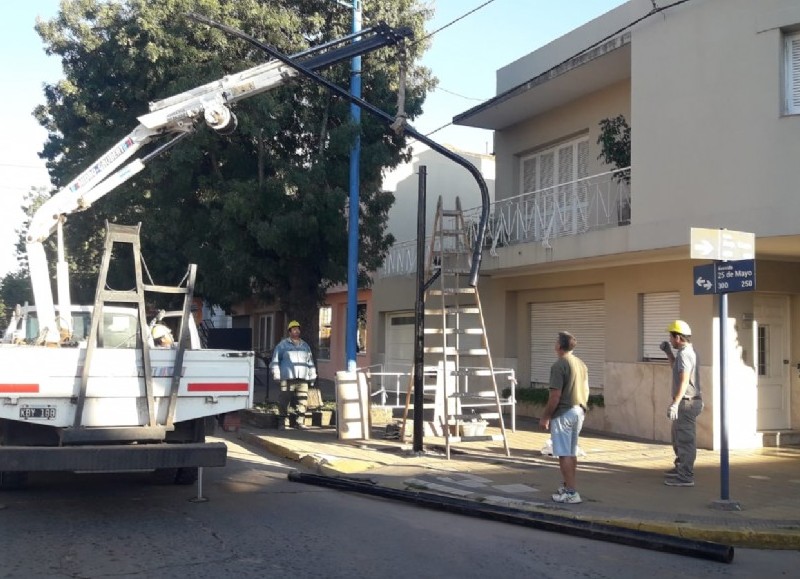 Labores en 25 de mayo entre Constitución y Aspirante Gazo.