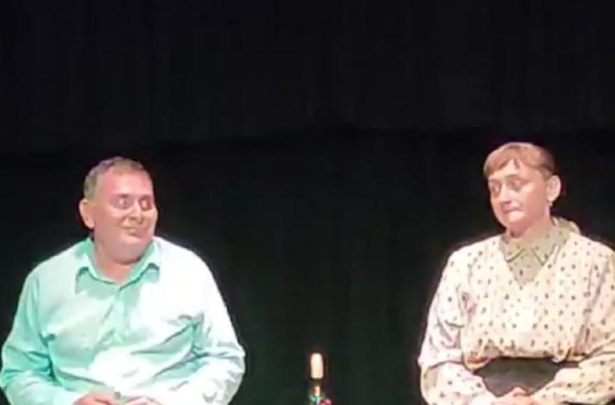 Con Carlos Caballero y Micaela García.