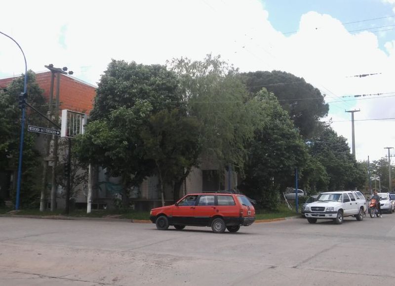 Intersección muy transitada.