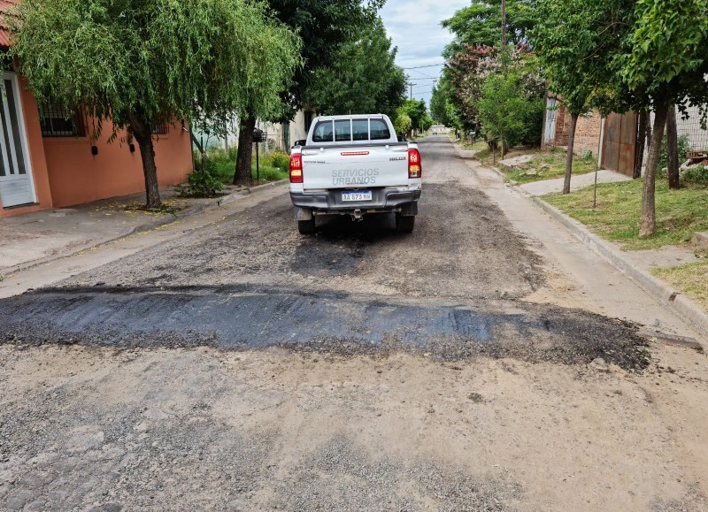 Labores de bacheo.