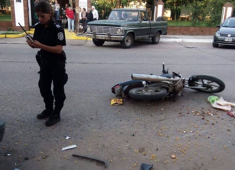 Así quedó el rodado conducido por la señora.