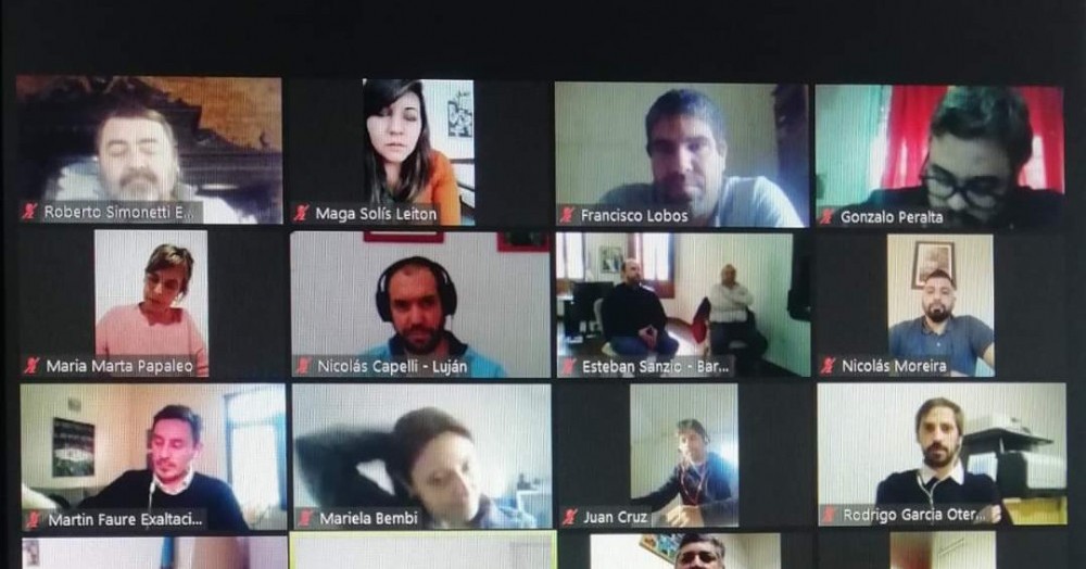 Un pasaje de la videoconferencia.