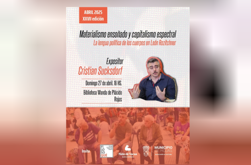 La charla estará a cargo del filósofo Cristian Sucksdorf.