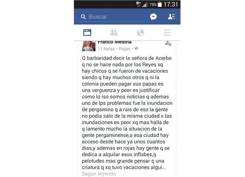 El posteo en las redes sociales.