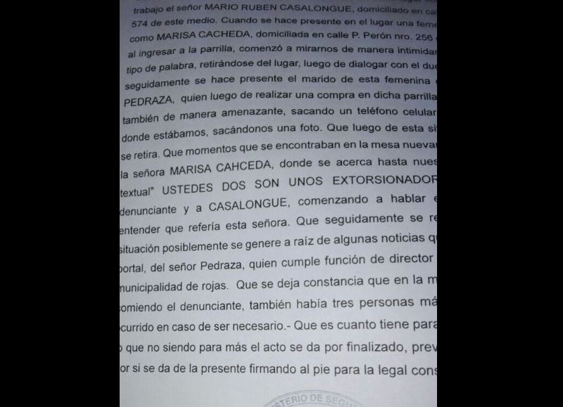 El hecho ya fue denunciado.