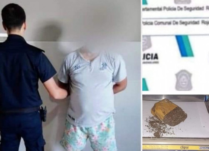 El accionar policial en inmediaciones del Hospital Unzué hizo que se aprehendiera a un sujeto masculino de unos 30 años de edad que llevaba consigo marihuana compactada en forma de ladrillo.