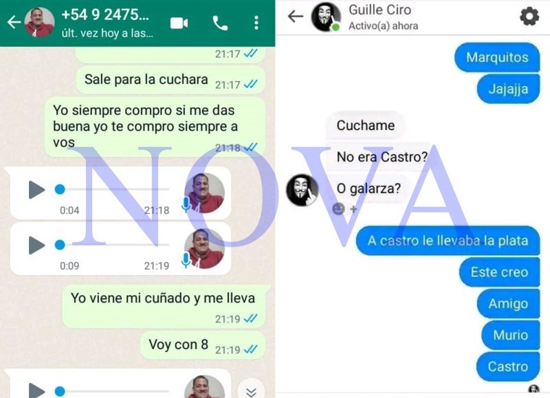 Conversaciones que fueron difundidas y expuestas por los habitantes de la localidad. (Foto: NOVA)