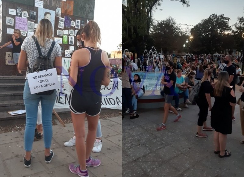 Cerca de las 19 horas, acompañados de carteles y banderas, los manifestantes llegaron a la plaza de la ciudad para exigir reformas judiciales. (Foto: NOVA)