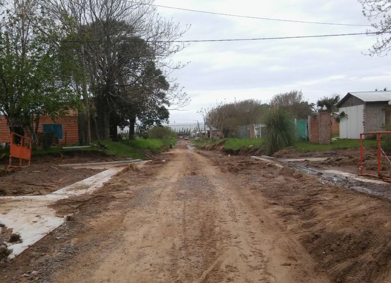 Las lluvias detuvieron momentáneamente las obras.