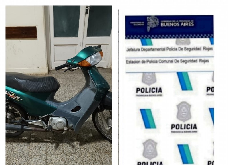 Motocicleta secuestrada.