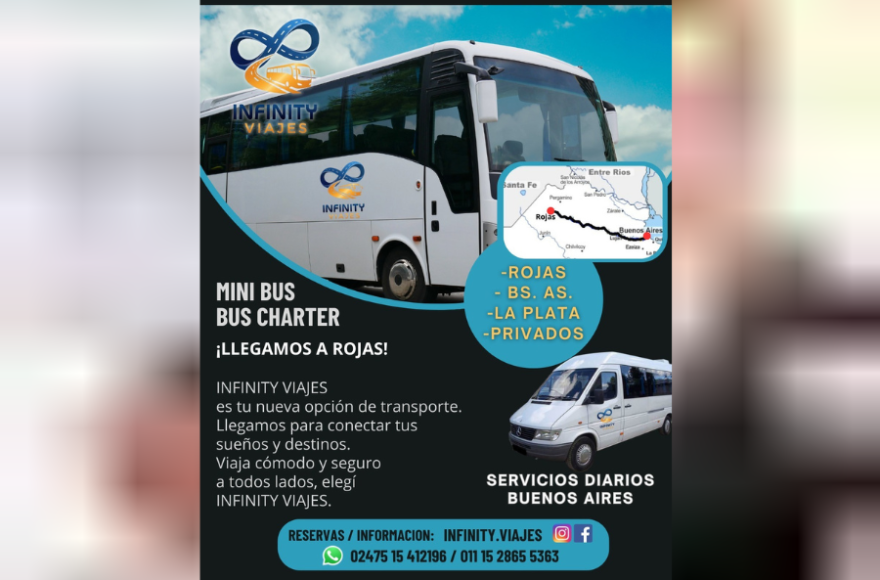 Infinity Viajes anunció la puesta en marcha de un servicio ida y vuelta a diario hacia CABA y La Plata.