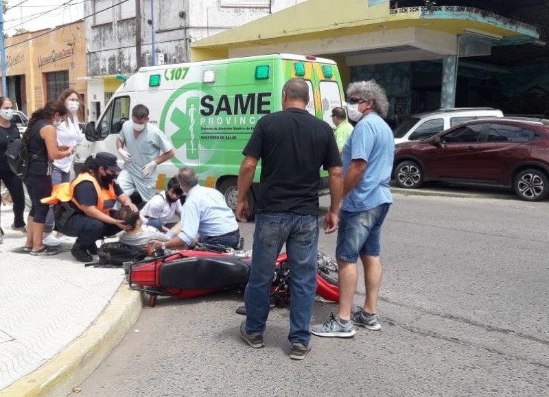 Siniestro en la esquina de General Paz y 25 de Mayo.