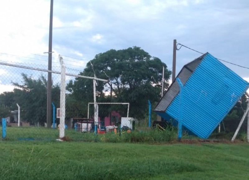 El panorama en la cancha de hockey de Argentino.