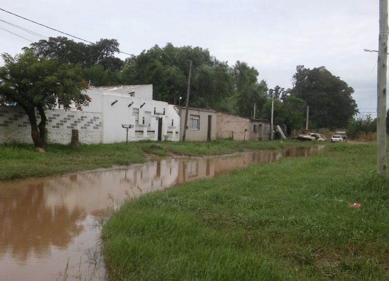 Aún hay agua estancada.