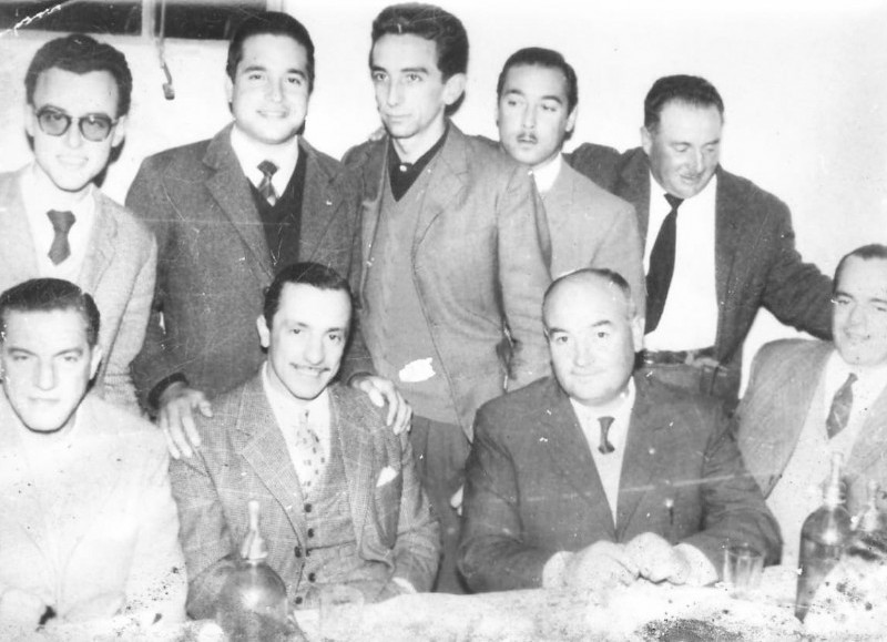Fullana, Verón, López Sansirena, Acerbo, Arturo Rico, Juan Gálvez, Sanguinetti y Almeno. (Gentileza: Grupo de Facebook Rojas Viejo).
