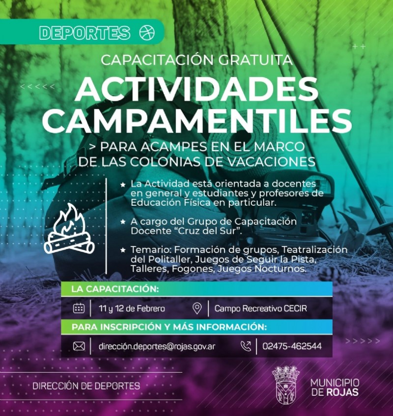 La capacitación comenzará mañana sábado desde las 8 horas para finalizar el domingo a las 13:30 con entrega de certificados a los concurrentes.
