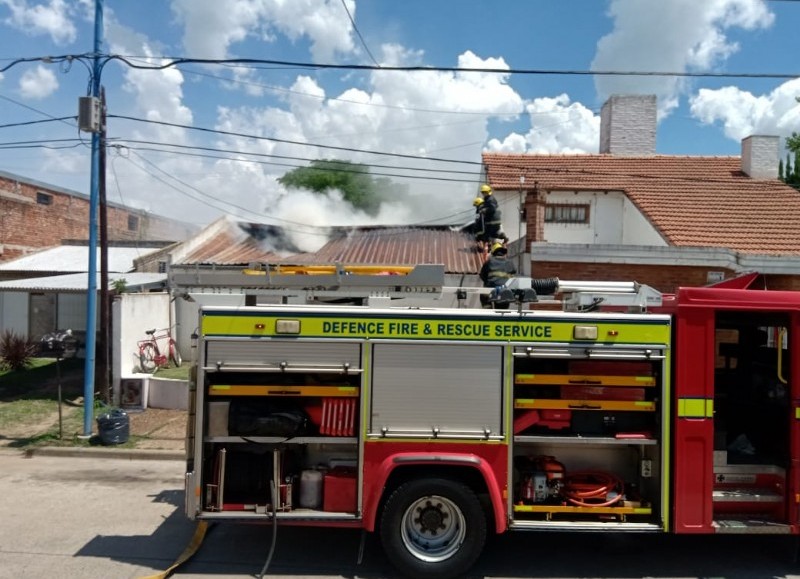 Intervención de los bomberos.