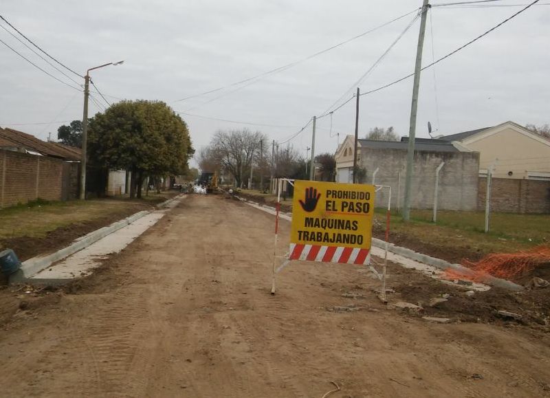 Ya van completando tres cuadras de la obra.