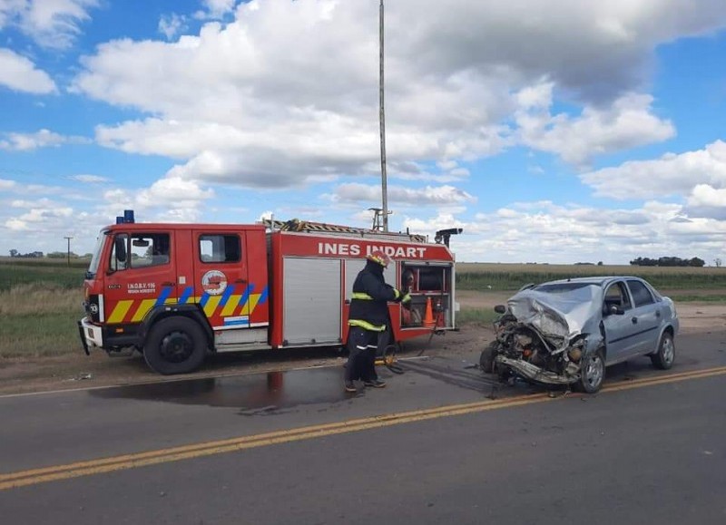 Así quedó el Chevrolet Corsa.