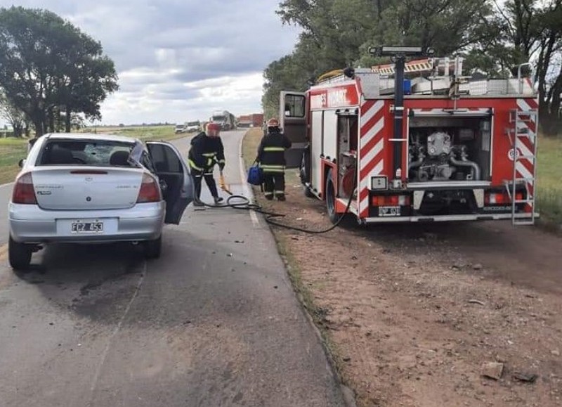 Intervención de los bomberos.