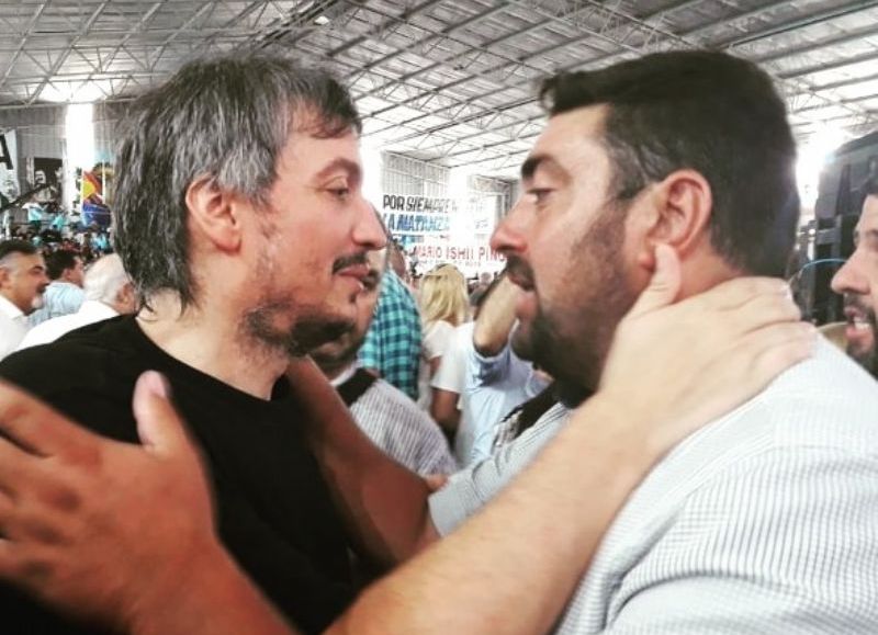 Junto a Máximo Kirchner.