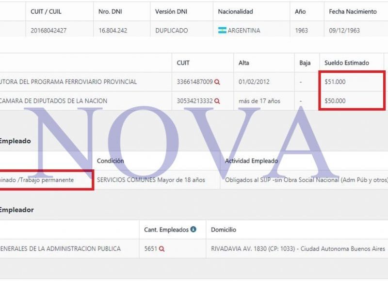 Ficha de los trabajos de Adaro. (Foto: NOVA)