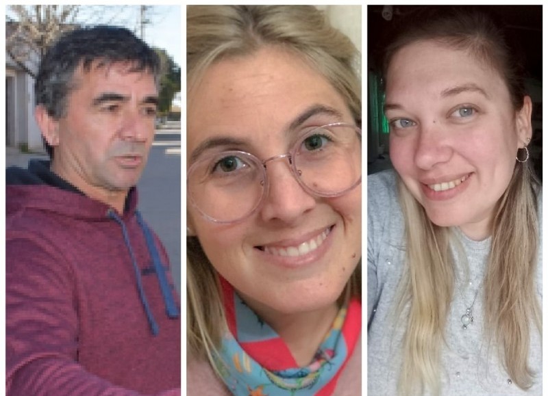 Luis Biorlegui, Lila Matheu, Gisela Pintos.