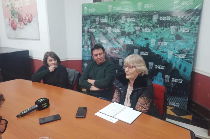 Mirta Geijo, Javier Palmieri y Elsa Salgado.
