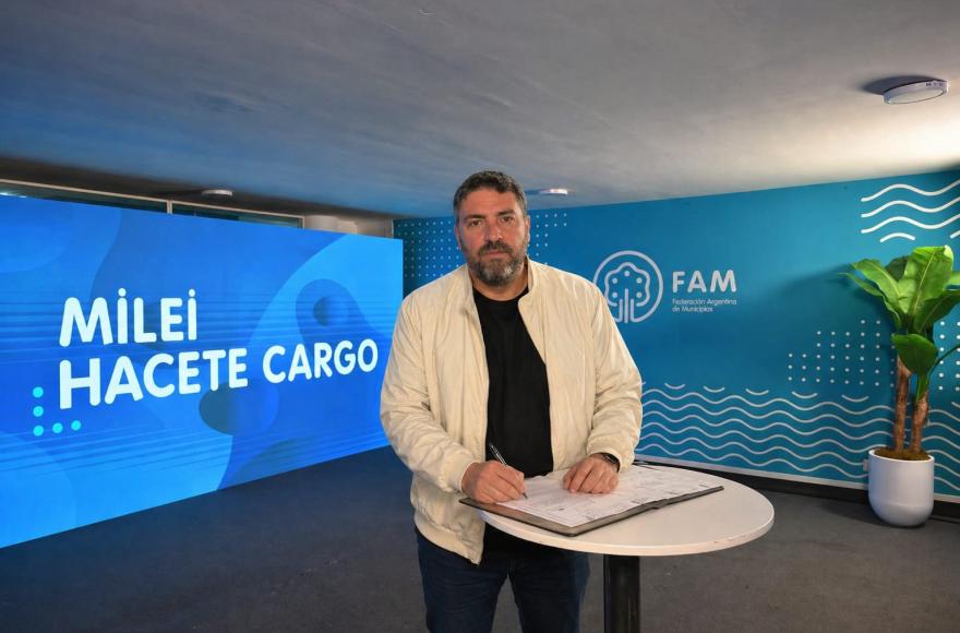 Baguear participó de un reclamo ante Nación