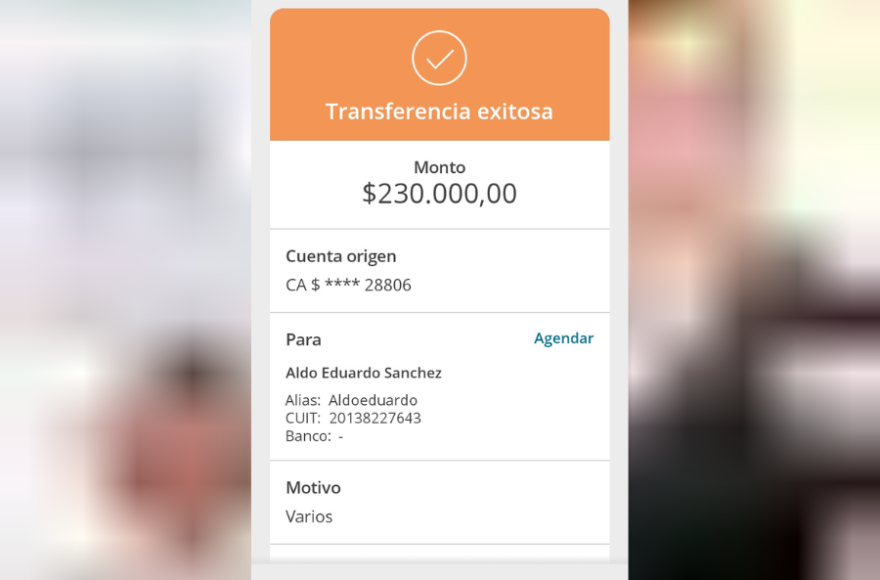 El dinero que Yamila disponía para su medicación y alimentación fue transferido por error y no puede recuperarlo. 